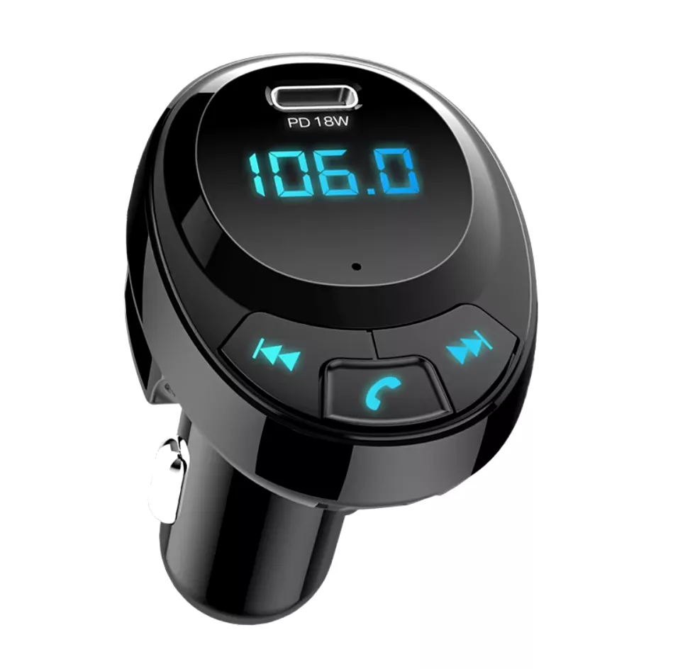 FM-трансмиттер BT09 Bluetooth + порт USB + Type C